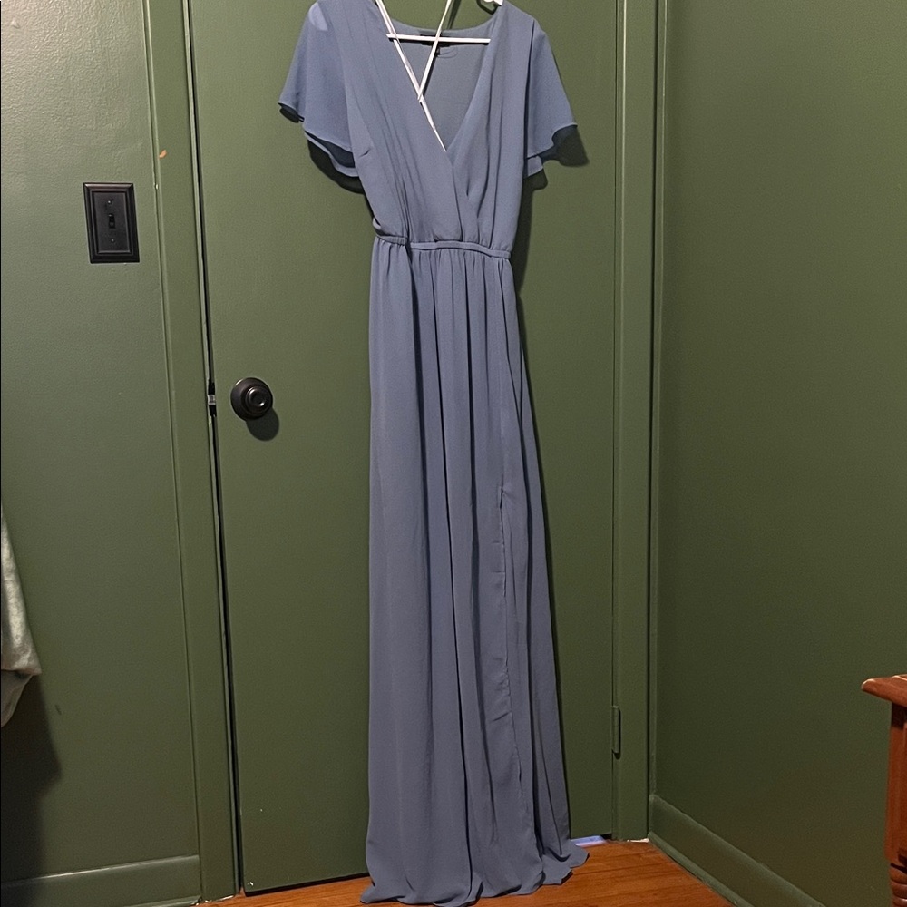 Lulu's Soft Blue Maxi Dress